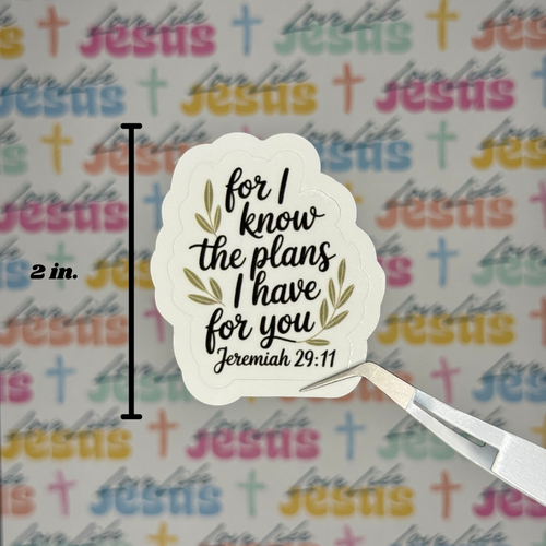 Jeremiah 29:11 Sticker