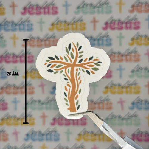 Tree Branch Cross Sticker