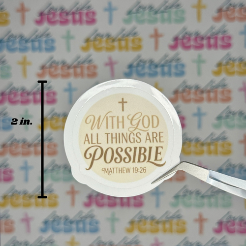 Matthew 19:26 Sticker