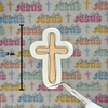 Neutral Single Line Cross Sticker