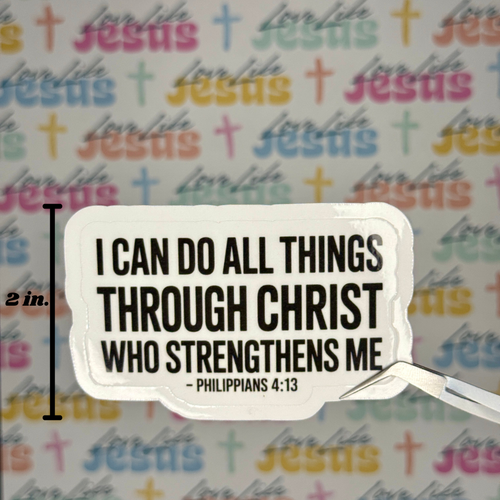 Philippians 4:13 Sticker