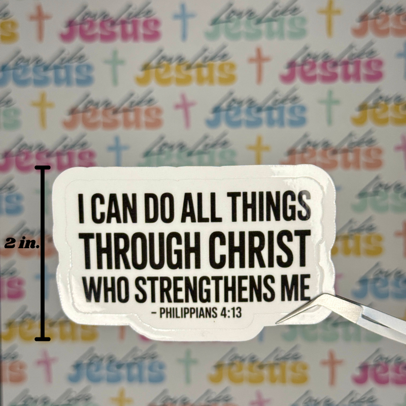 Philippians 4:13 Sticker