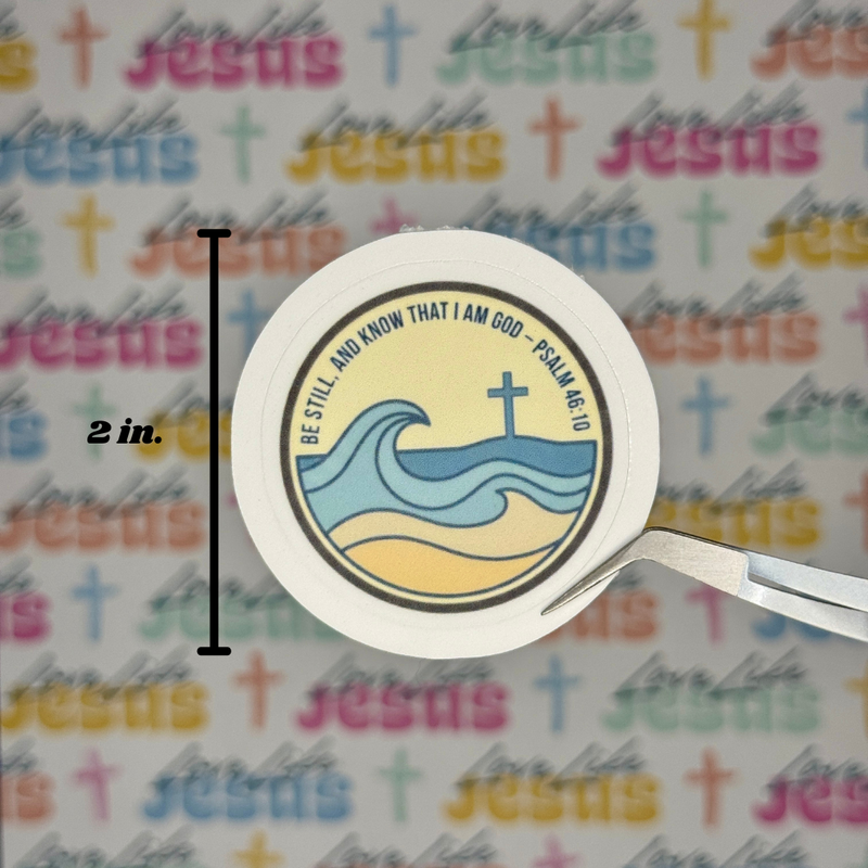 Psalm 46:10 Wave Sticker